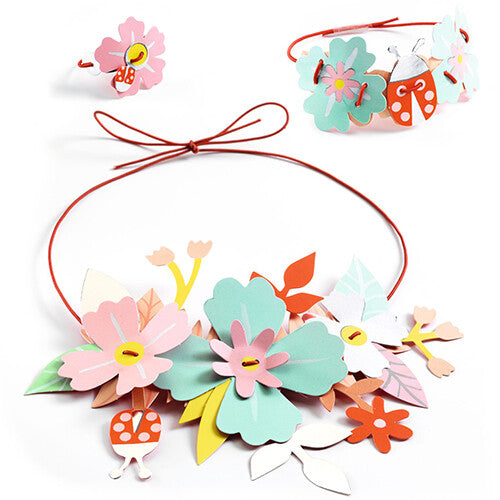Djeco knutselset diy - bloemen sieraden - colourful fun