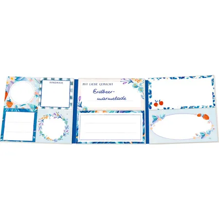 Coppenrath Verlag Etikettenbüchlein: Einmach-Etiketten für Gläser und Flaschen - All about blue