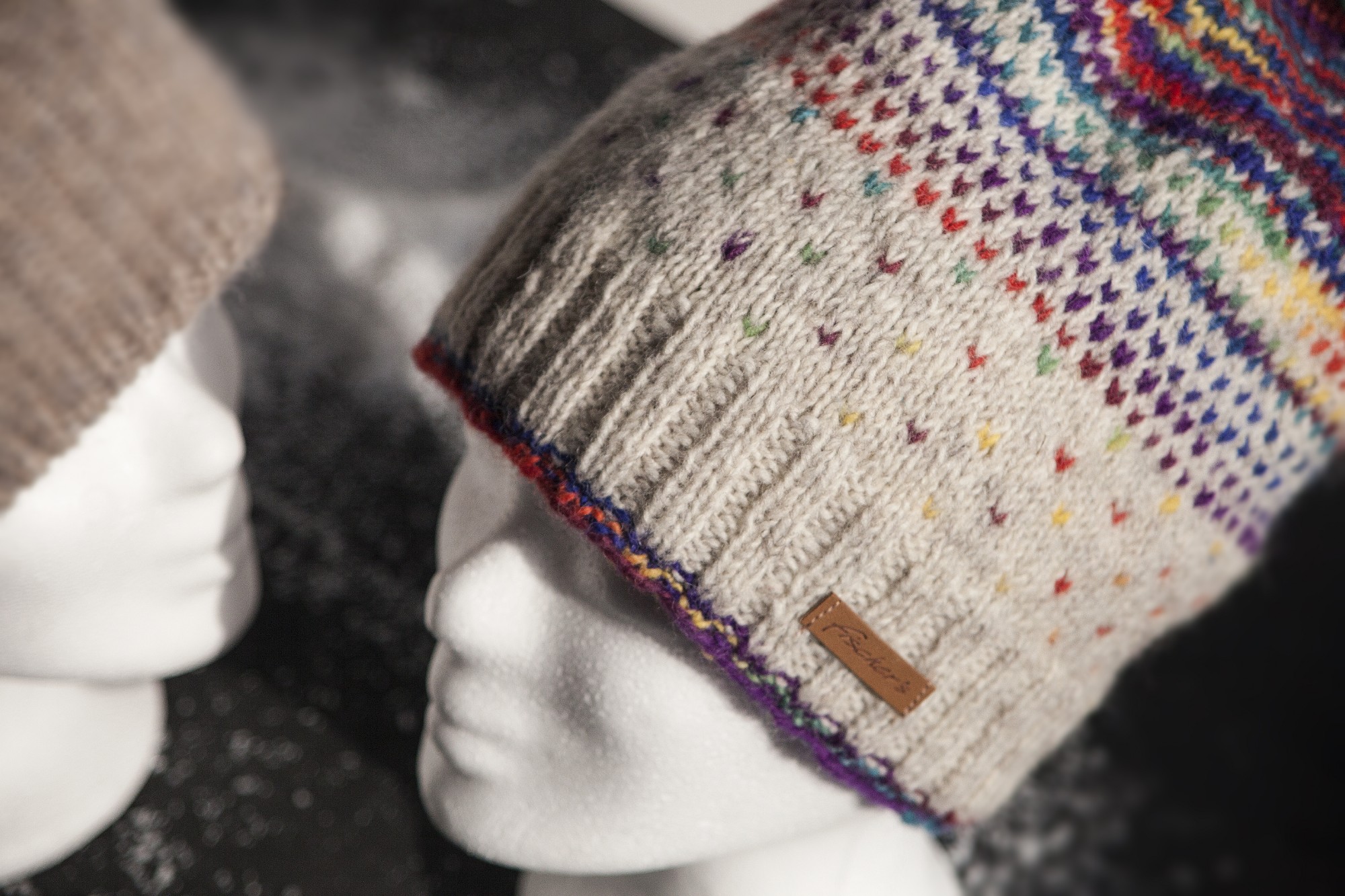 Strickmütze, beige, multicolor günstig bestellen