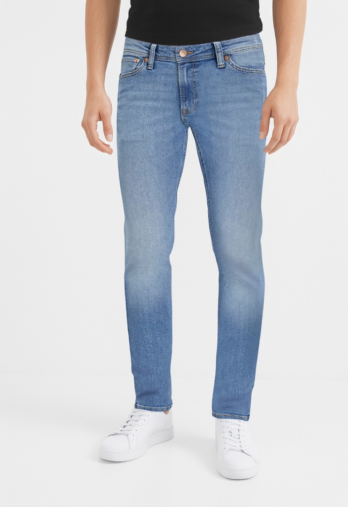 Jack & Jones Skinny-fit-Jeans »JJILIAM  Skinny Jeans mit Used-Waschung für schlanke Silhouette«, Abriebeffekte, modisch, skinny fit, Baumwollmischung,