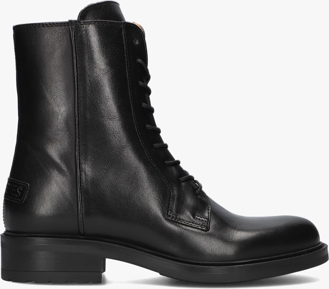 SHABBIES zwarte shabbies veterboots dean lace-up