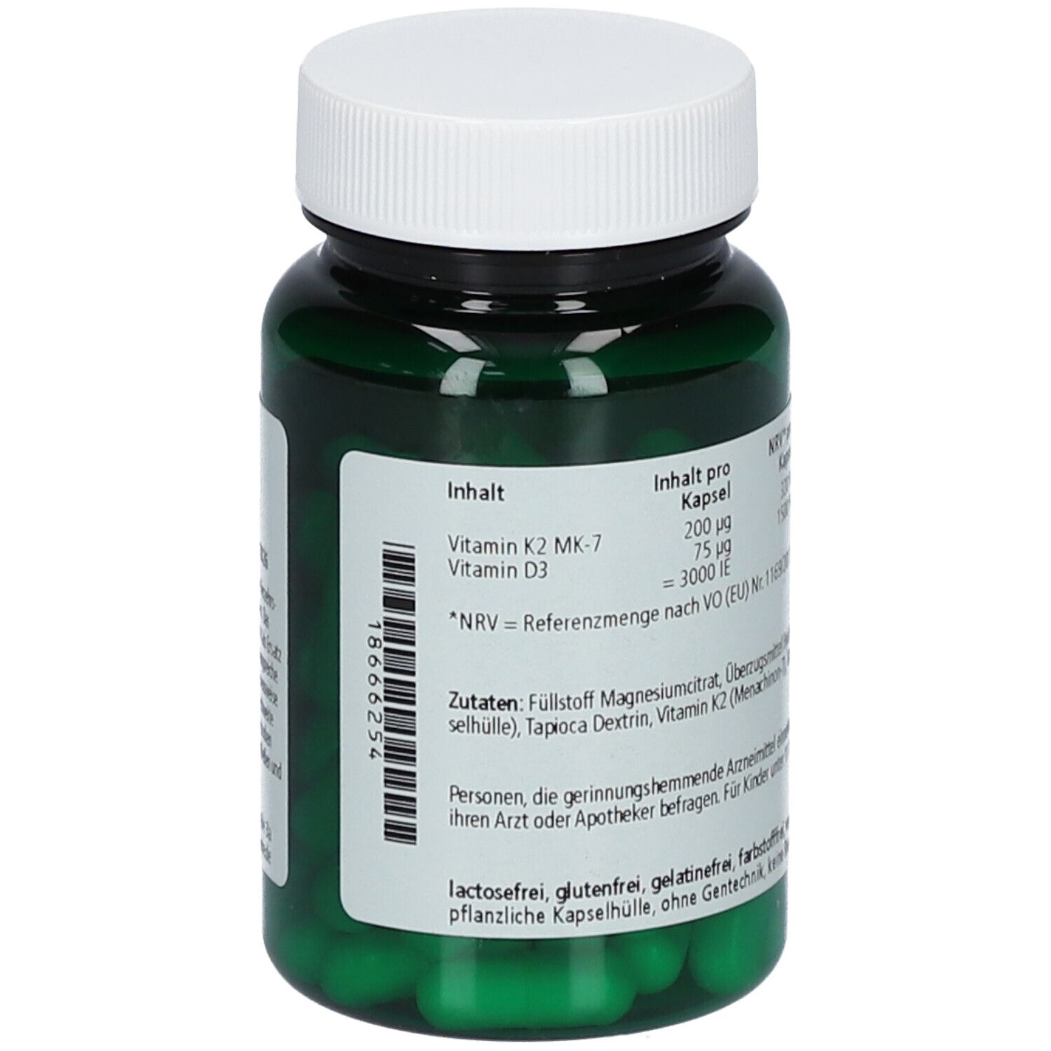 green line NUTRITHEKE Vitamin D3 3000 +200 K2 MK9