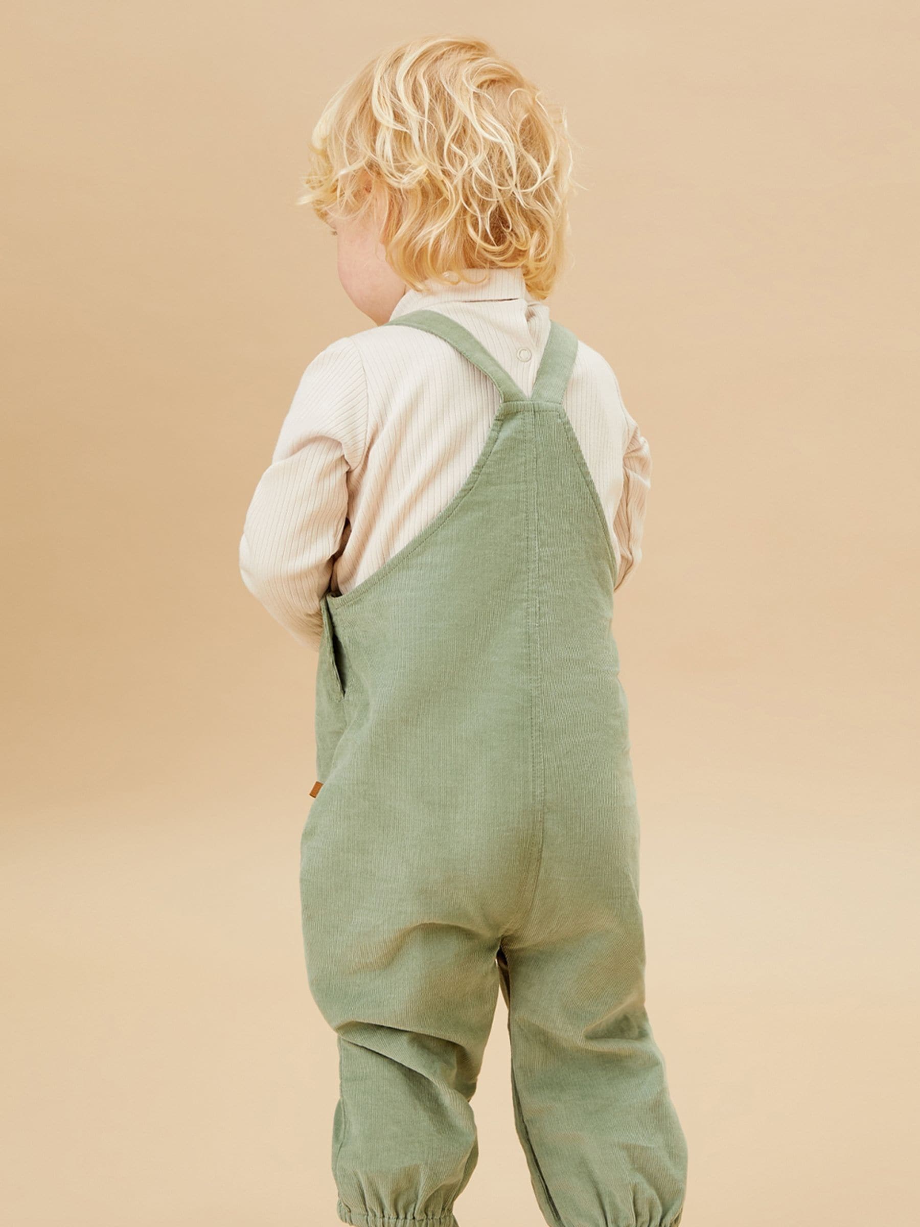 Groen - MORI Supersoft Dungarees