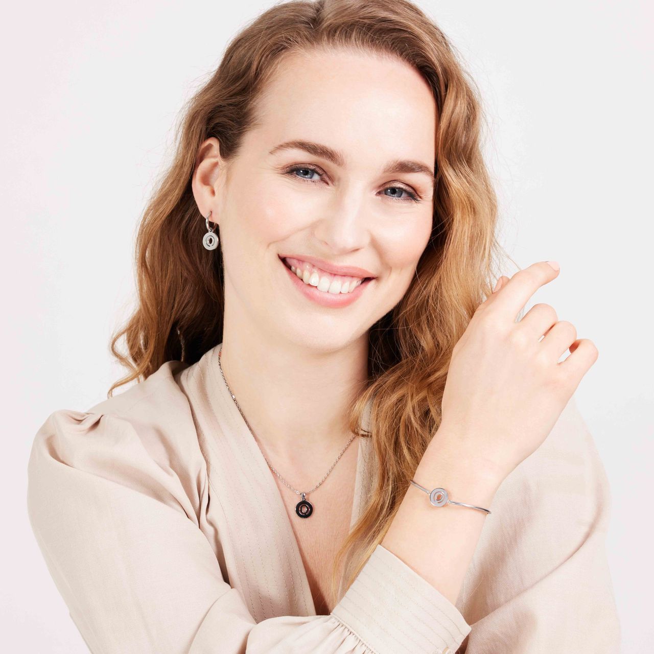 Stalen armband met letter - Q