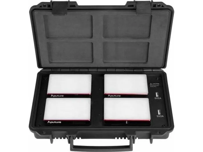 Aputure MC 4-Light Travel Kit, 5 W, 4 pære(r ), Variabel, 3200 K, 6500 K, Sort