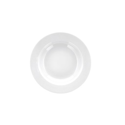 Pillivuyt Eventail Dyb Tallerken, Hvid, Ø22 cm