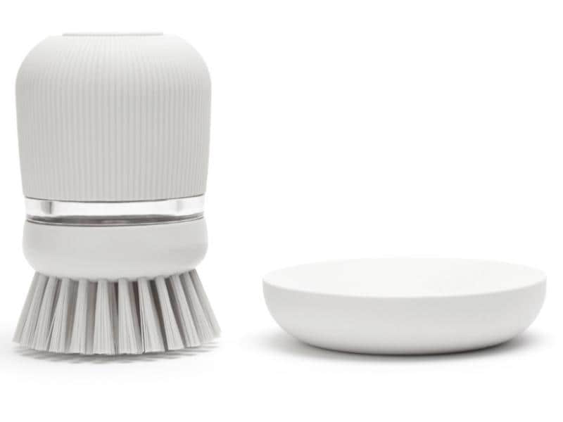 Brabantia Spülbürste mit Seifenspender Hellgrau Spülbürste mit integriertem Seifenspender Sink Side