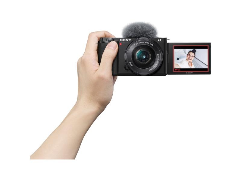 Sony Fotokamera ZV-E10L Kit 16-50 Beeindruckende Kamera für Vlogs mit zusätzlichem Objektiv