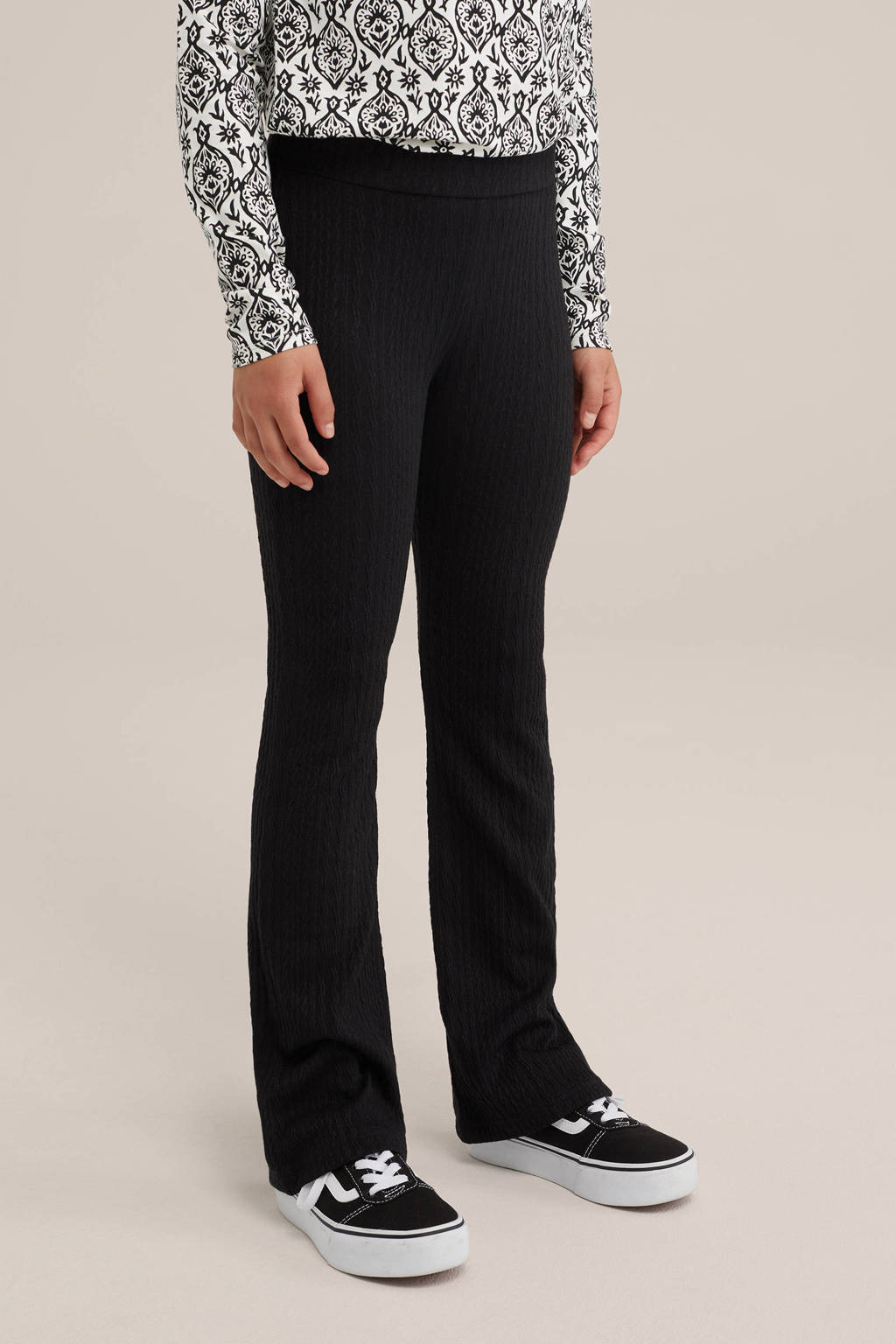 tapered fit broek zwart