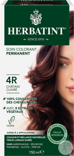 Herbatint Soin Colorant Permanent Peaux Sensibles 4R Châtain Cuivré 1 Kit