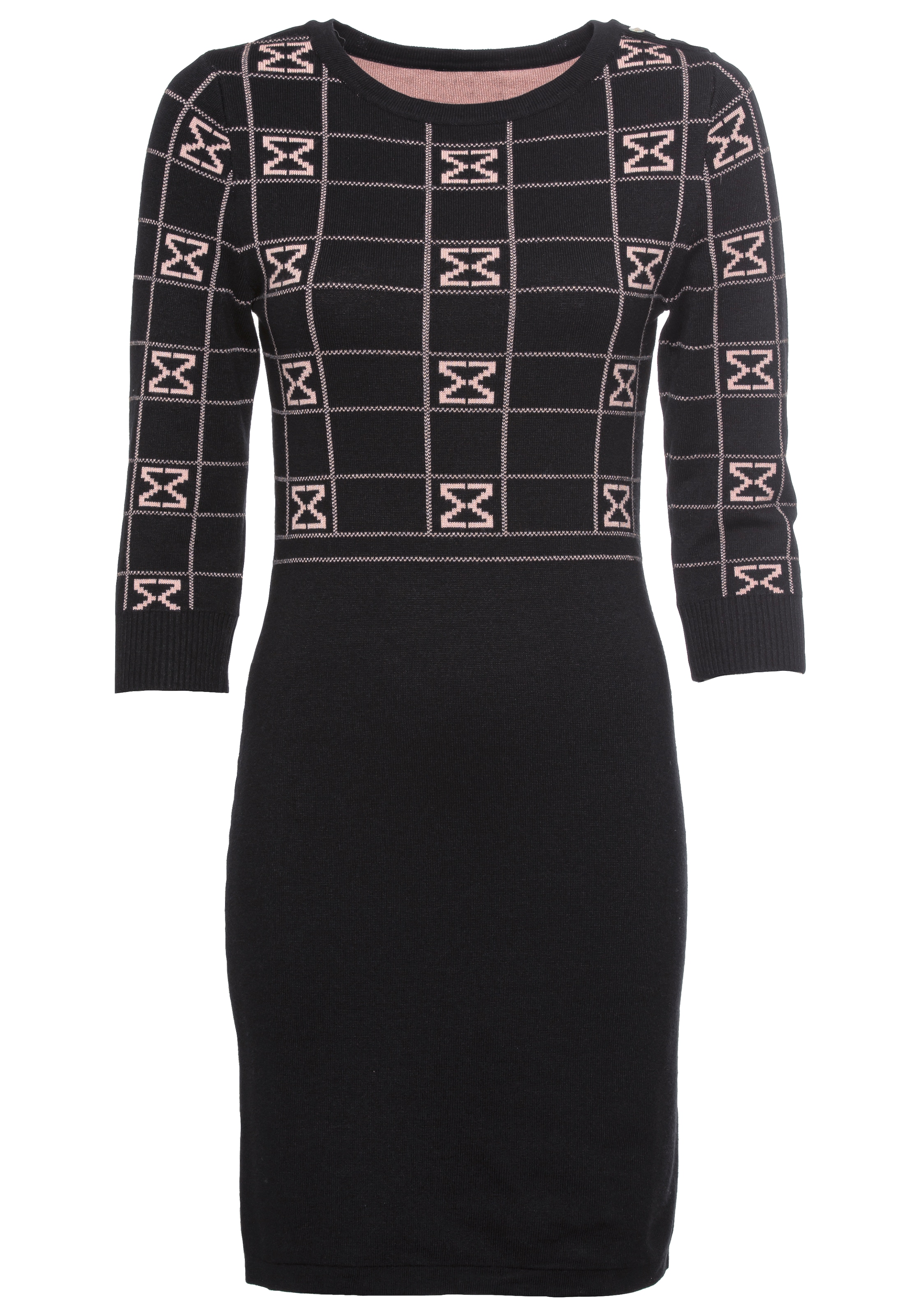 Melrose Strickkleid in femininer Mini-Länge mit Jacquard Muster