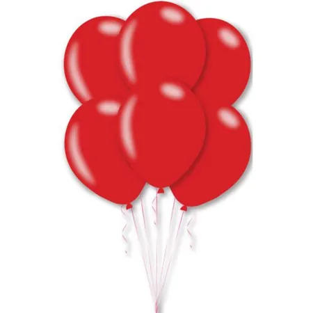 amscan Latexballons Metallic rot, 10 Stück, 27,5 cm