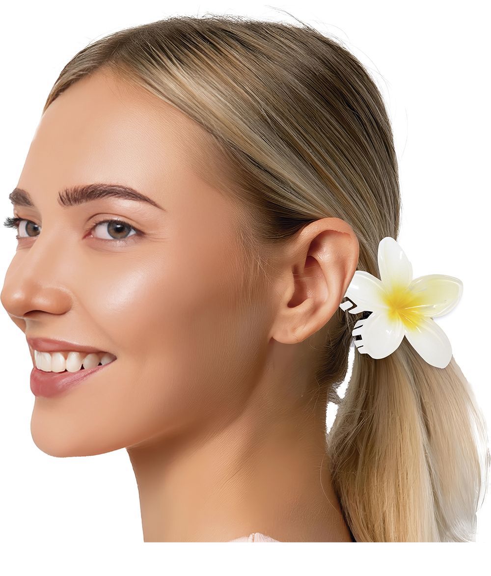 Bloem Haarclip Wit