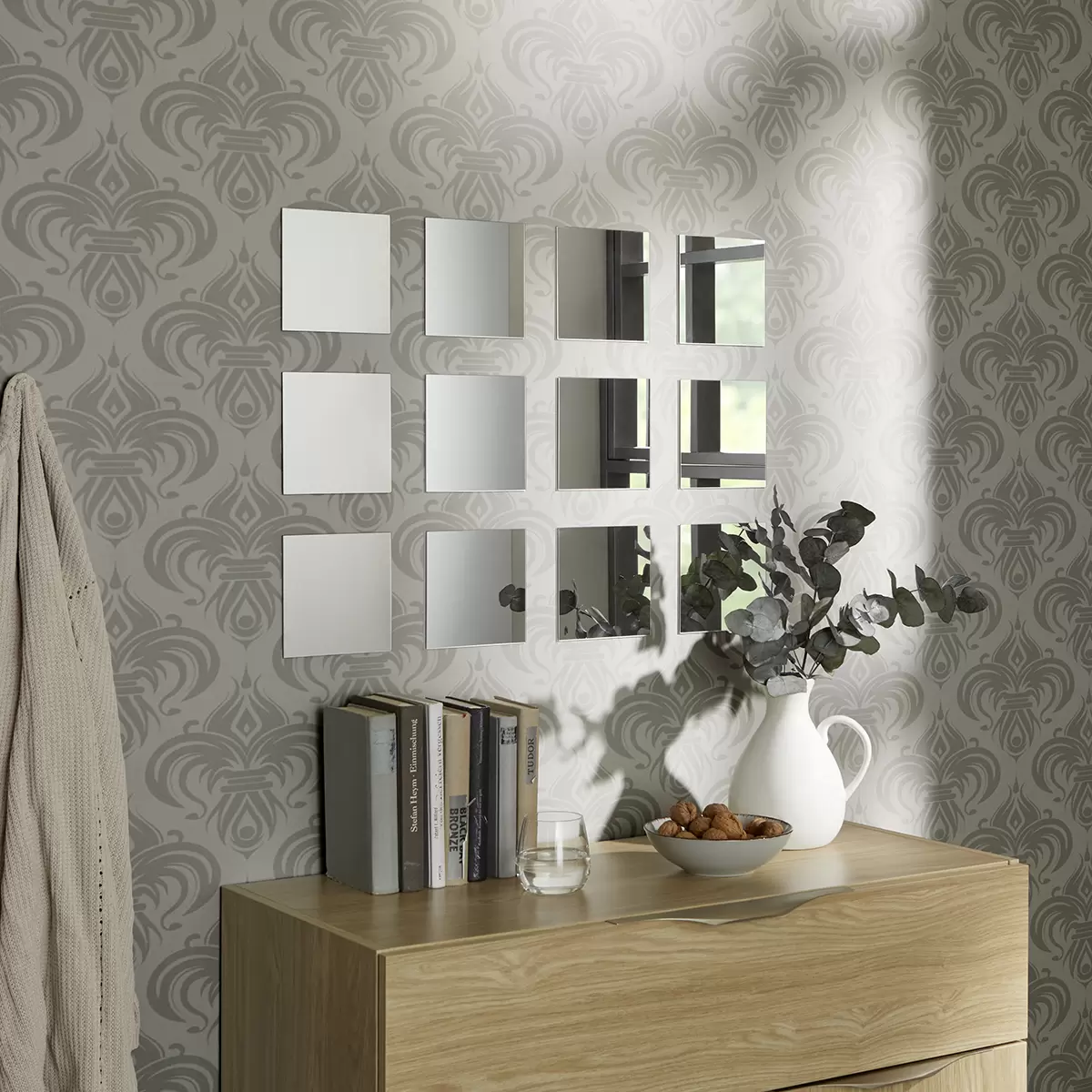Spiegelfliesenset Quattro Silber 108-089 Silber