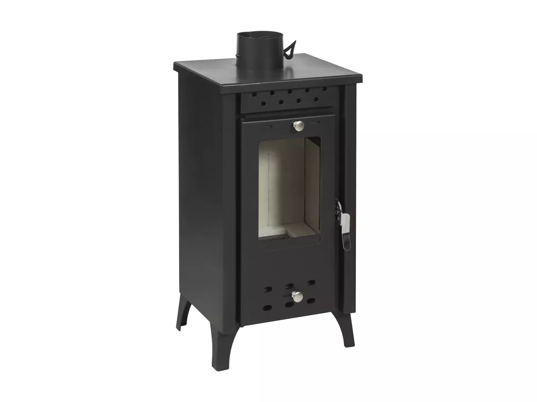 Poêle à bois Matilde Nera puissance 7,7 kW L33xp38,5xh74