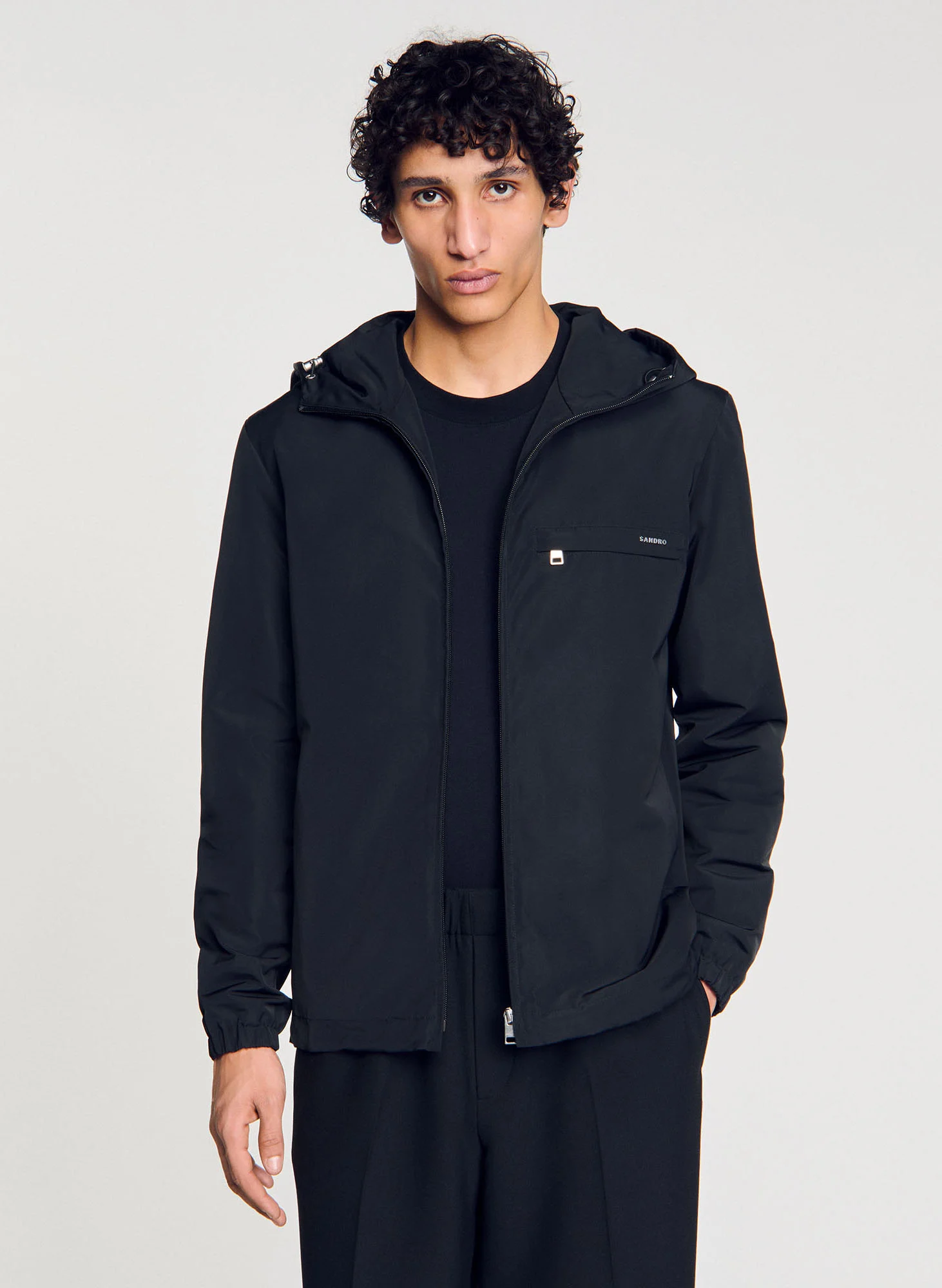Veste zippée à capuche| Noir