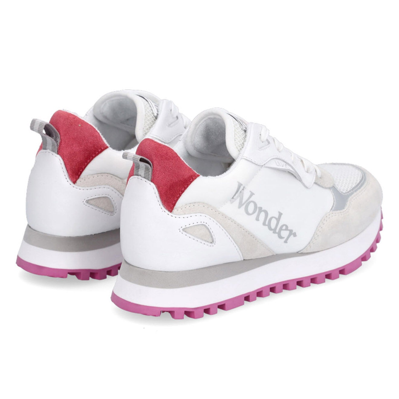 Liu-Jo Sneakers en Cuir Félicie blanc/rose