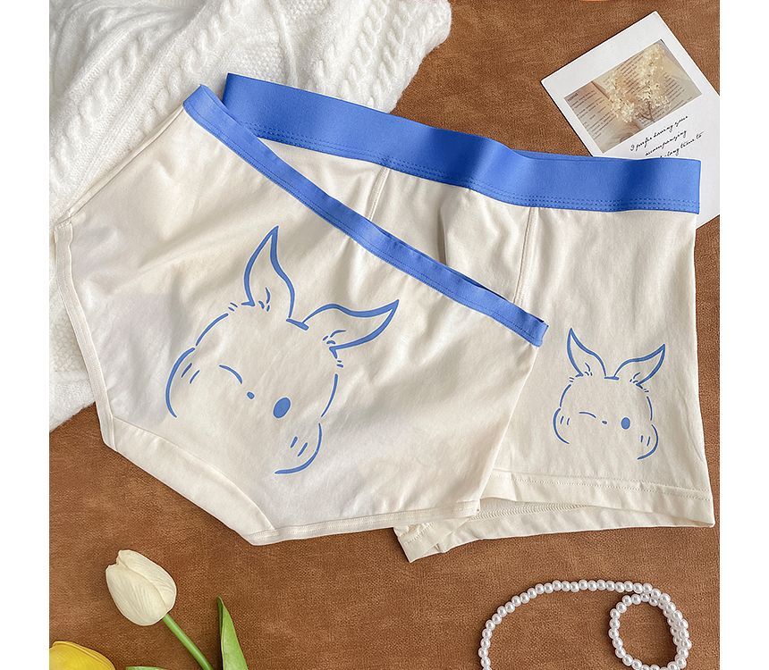 Pancherry - Matching set voor koppels: boxershort met patroonprint + panty