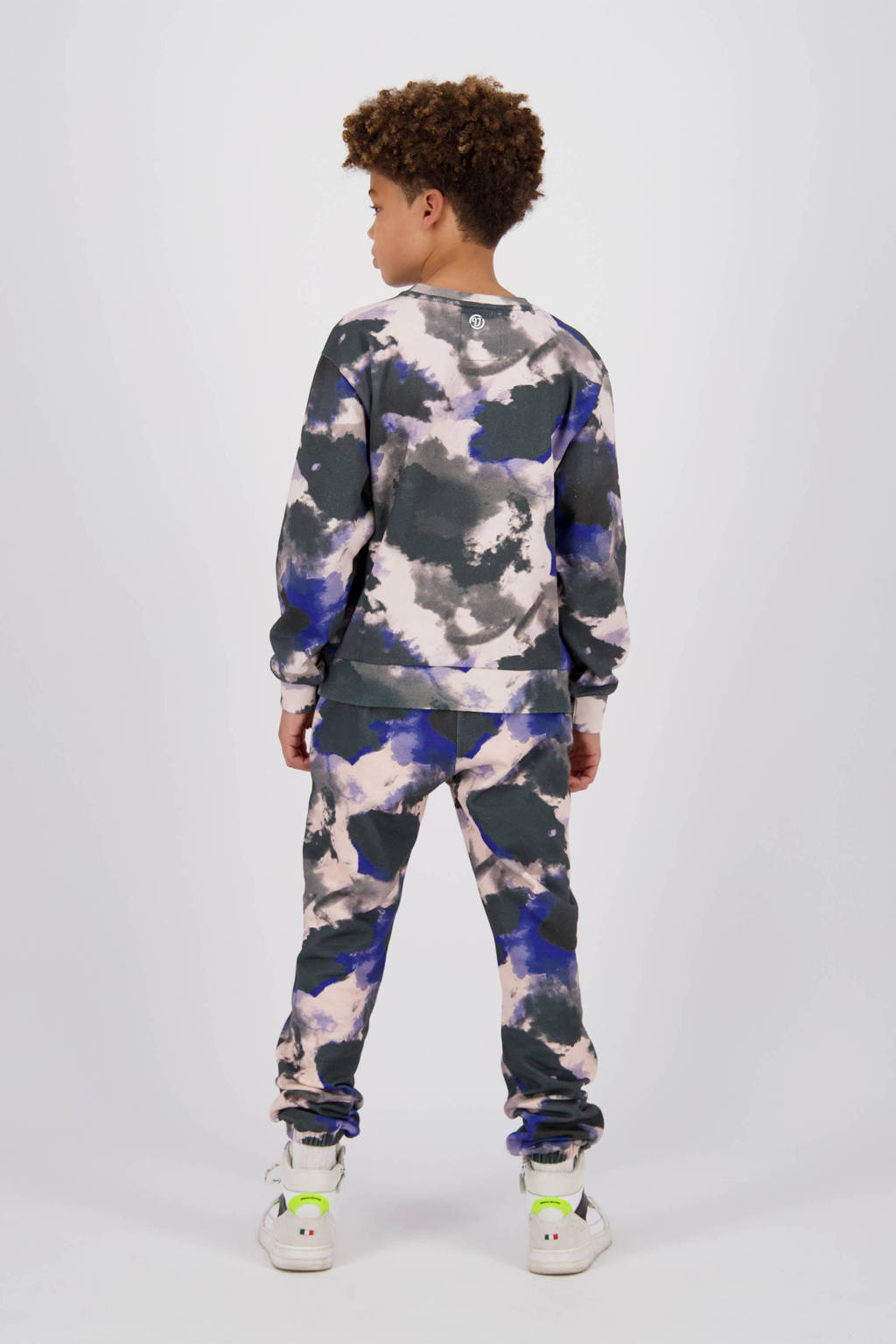 Vingino sweater Naros met camouflageprint zwart/blauw