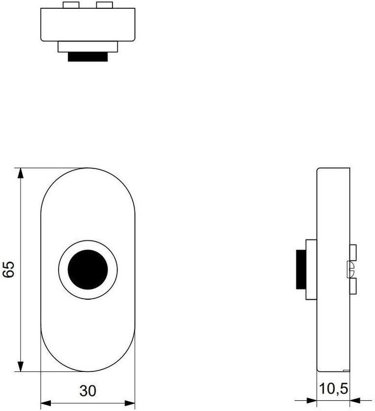 Deurbel - Ovaal - RVS Geborsteld - 70x32x10 mm