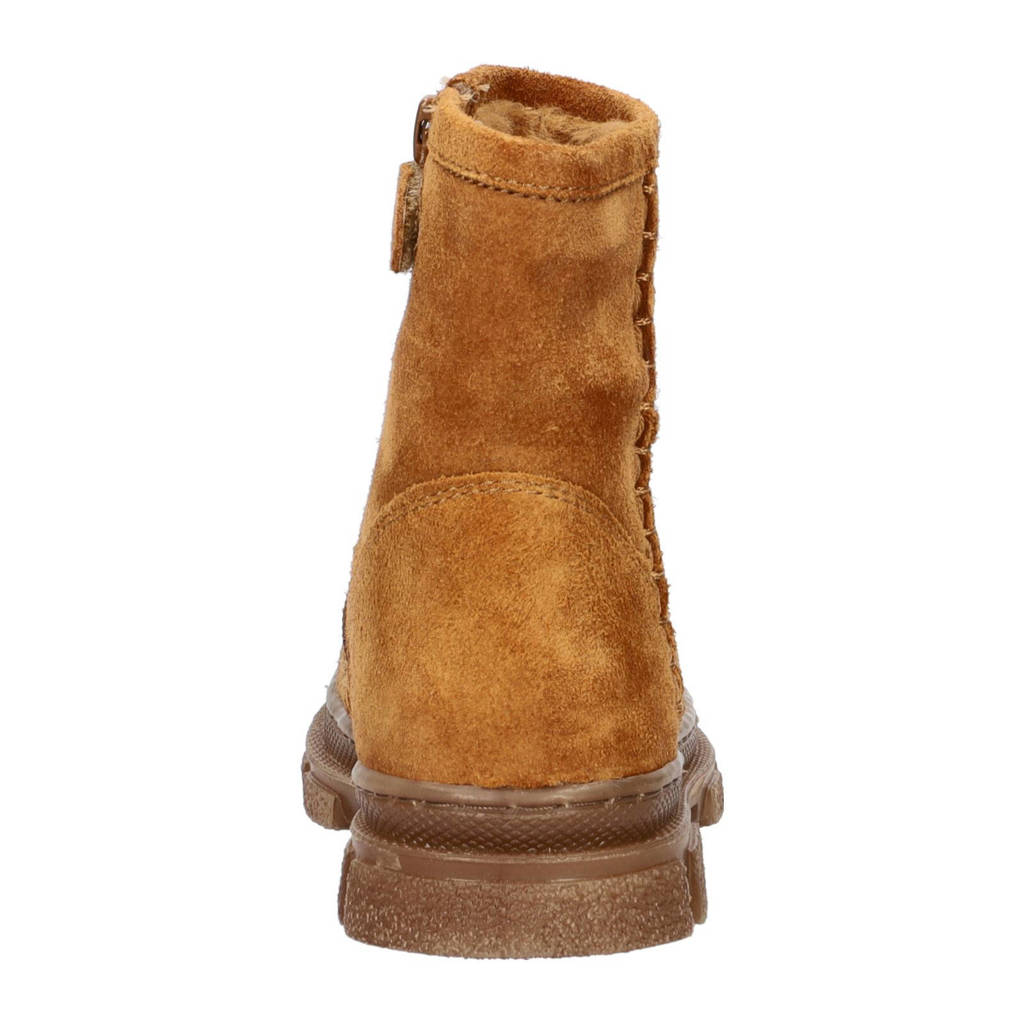 Nelson Kids suède enkelboots cognac