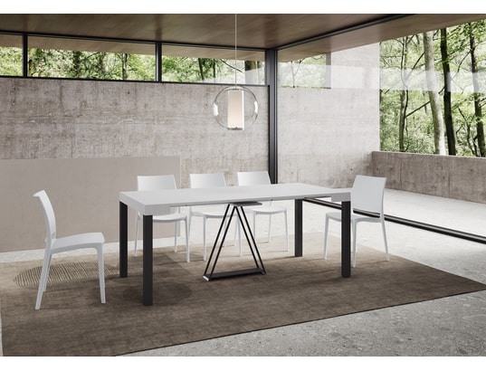 ITYHOME - Console extensible tiris 90x40/196cm frêne blanc