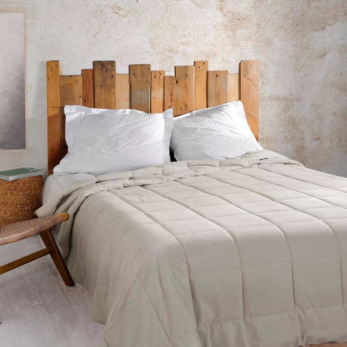 Couvre lit matelassé (230 x 250 cm) Vercors Ecru