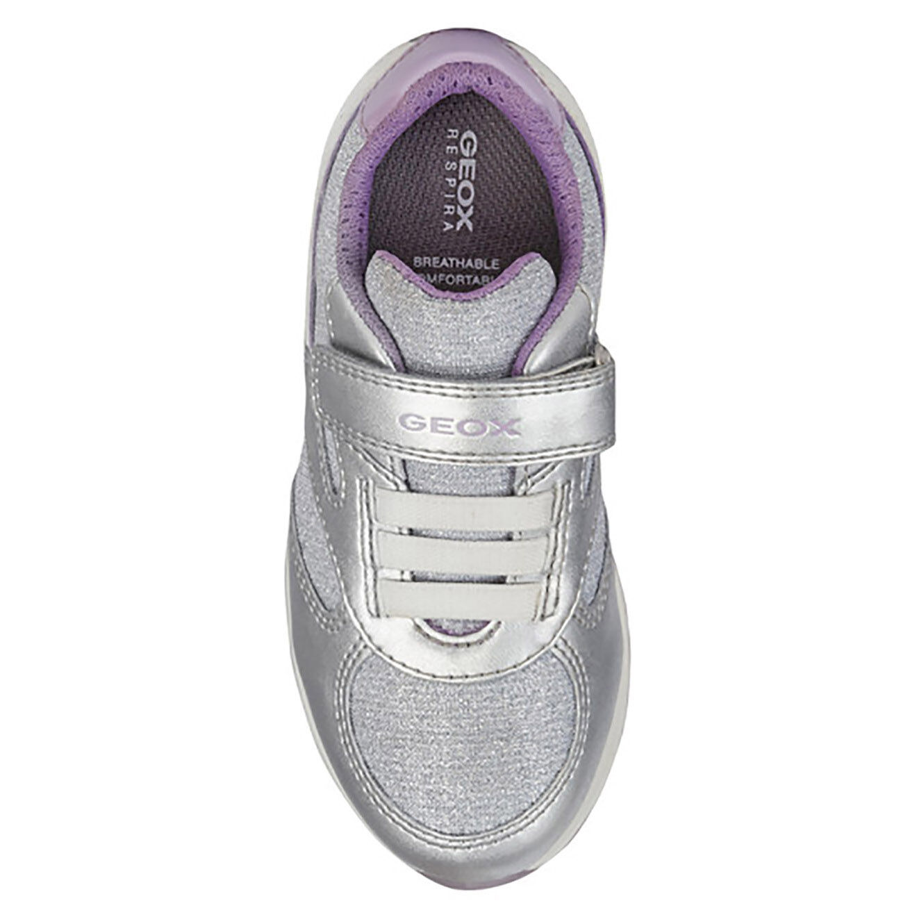 Geox Baskets Jensea argenté/lilas