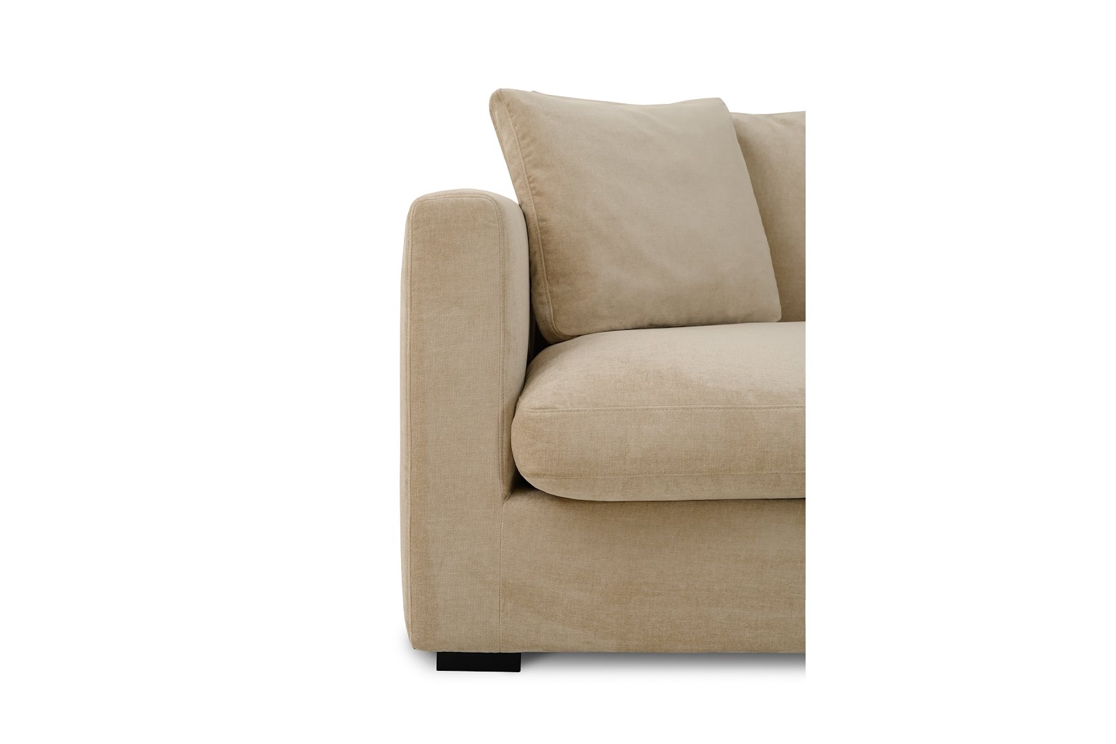 Milano hjørnesofa 2,5 seter med åpen ende høyre. Tekstil Concept 14 Latte