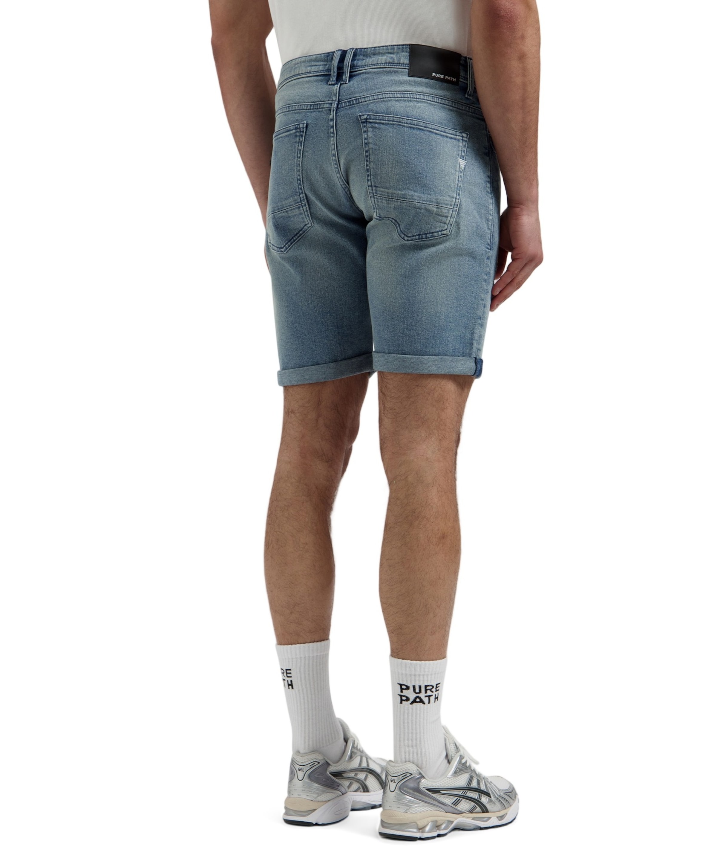 Pure Path The Miles Slim Fit Short heren korte broek blauw