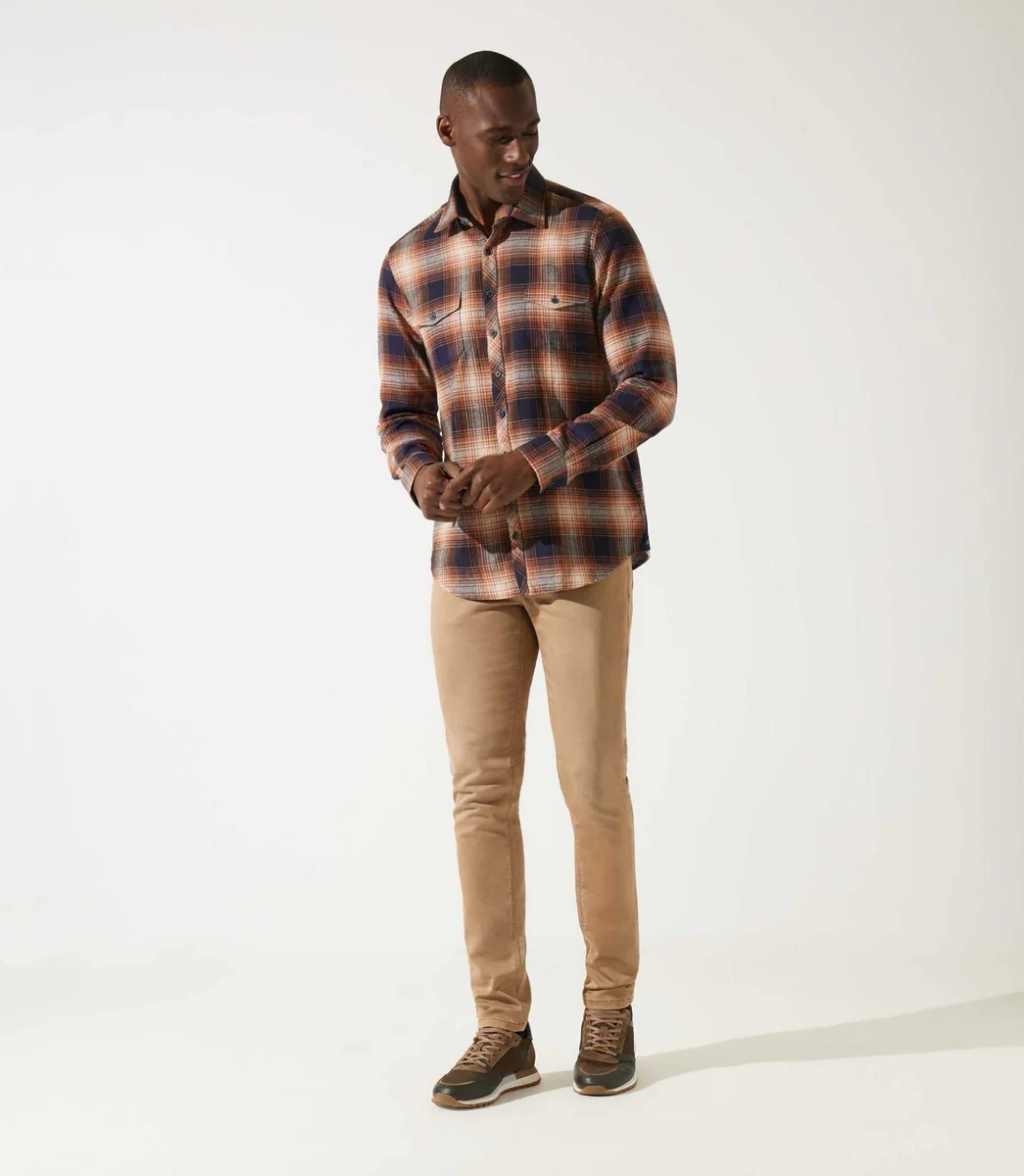 Chemise à carreaux camel JERICO