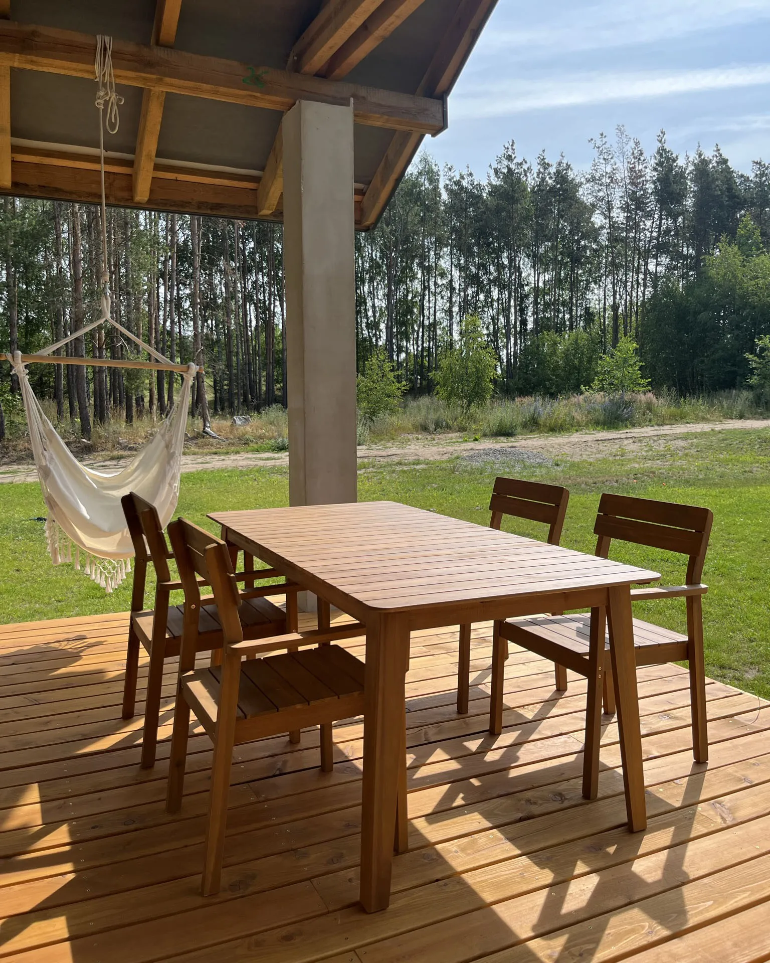 Tuinset 4-zits FORNELLI Acaciahout Bruin