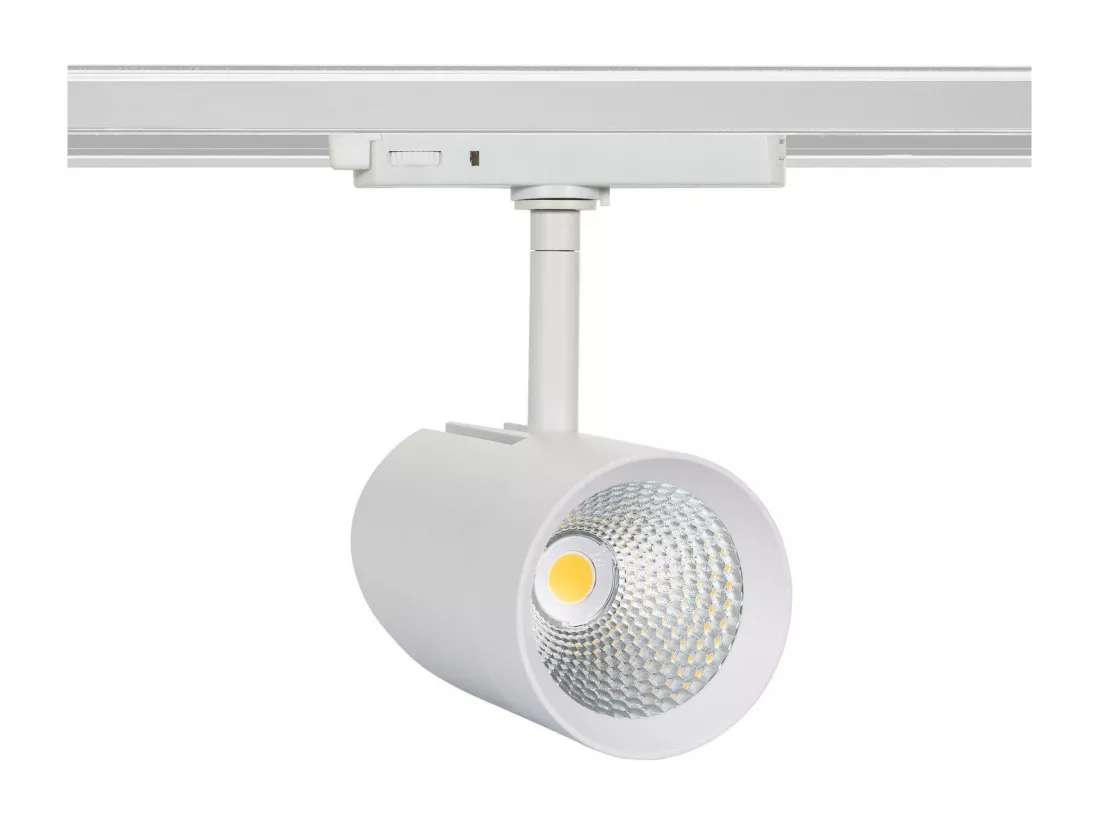 Spot LED sur Rail Triphasé 30W Fuji Blanc 4000K Blanc neutre