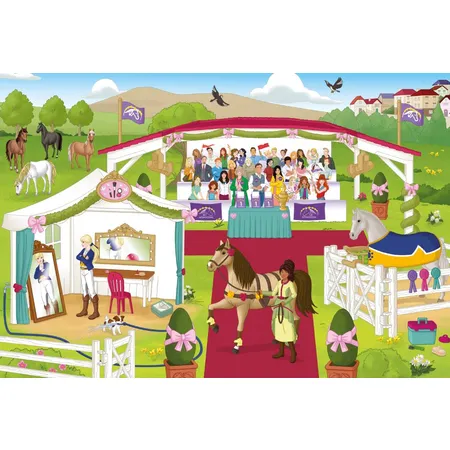 Schmidt Spiele Puzzle - Schleich, Horse Club, Puzzle-Box, 2x60, 2x100 Teile im Metallkoffer