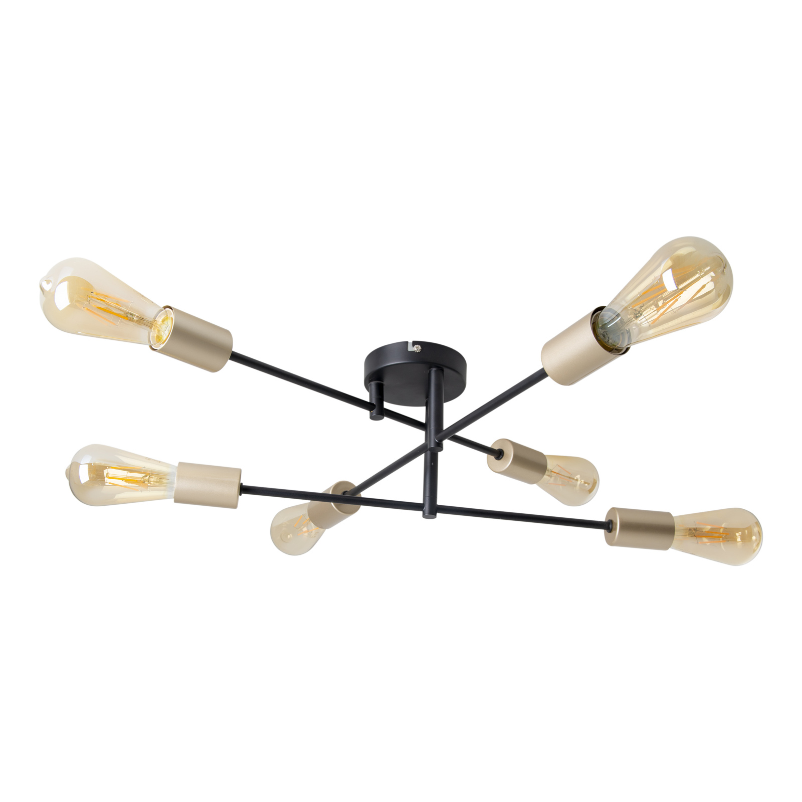 Deckenleuchte MODO - 6-flammig - schwarz - 54 cm breit