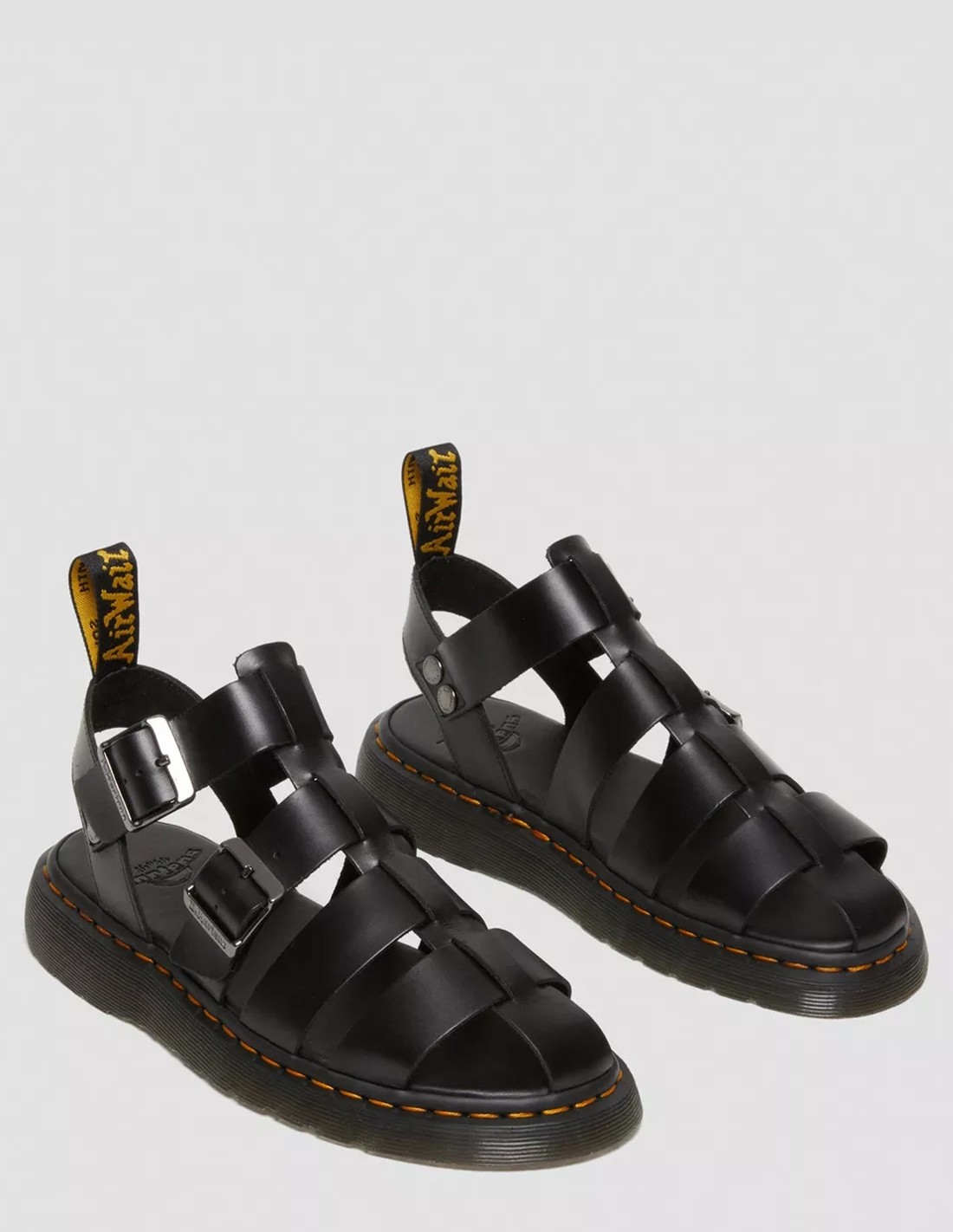 dr martens Sandales Femme Garin Cuir Noir