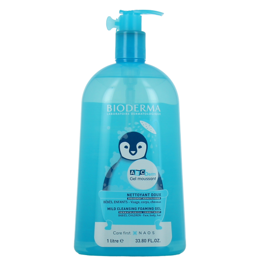 Gel nettoyant visage corps et cheveux bébé Bioderma ABCDerm