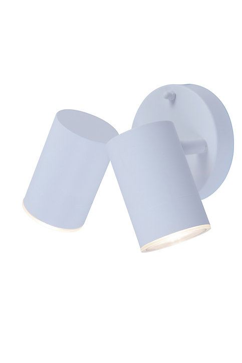 Applique murale extérieure LED 2 têtes Blooma Candiac blanc IP44