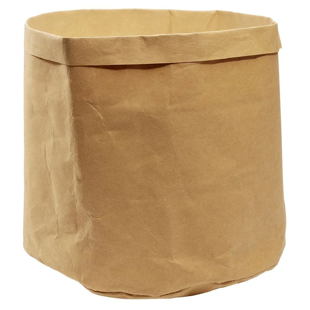 Panière ronde kraft Box Cube marron Ø35xH30cm 36,75L