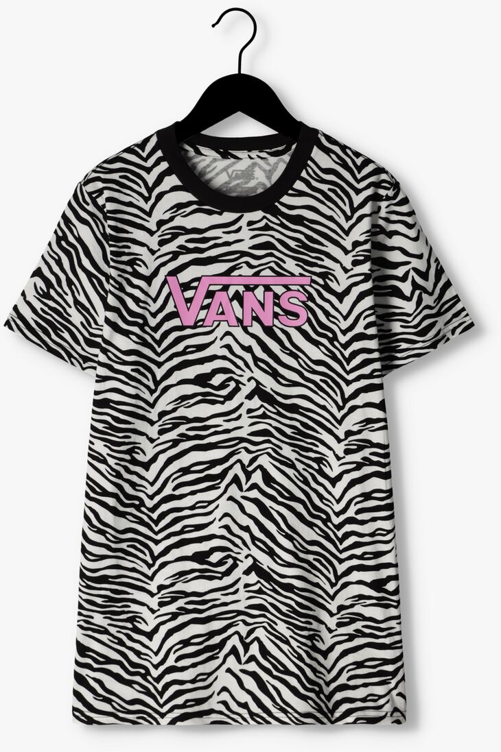 VANS witte vans t-shirt zebra daze relaxed tee dress white