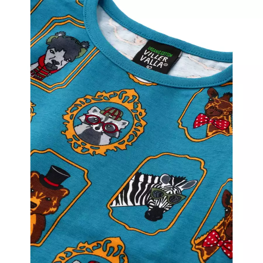 Villervalla Shirt Langarm Gerahmte Tiere FRAMED ANIMALS SKY