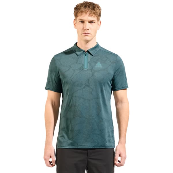 Polo randonnée ODLO ASCENT CHILLTEC POLO S/S DARK SLATE MELANGE