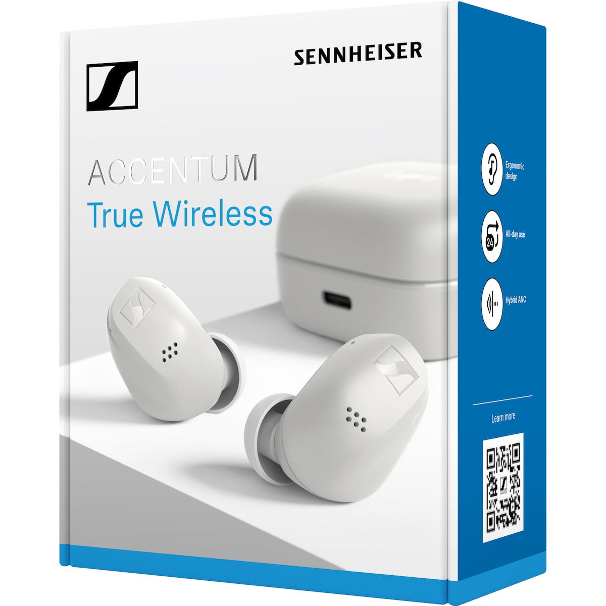 Sennheiser Accentum helt trådløse in-ear ørepropper (hvit)