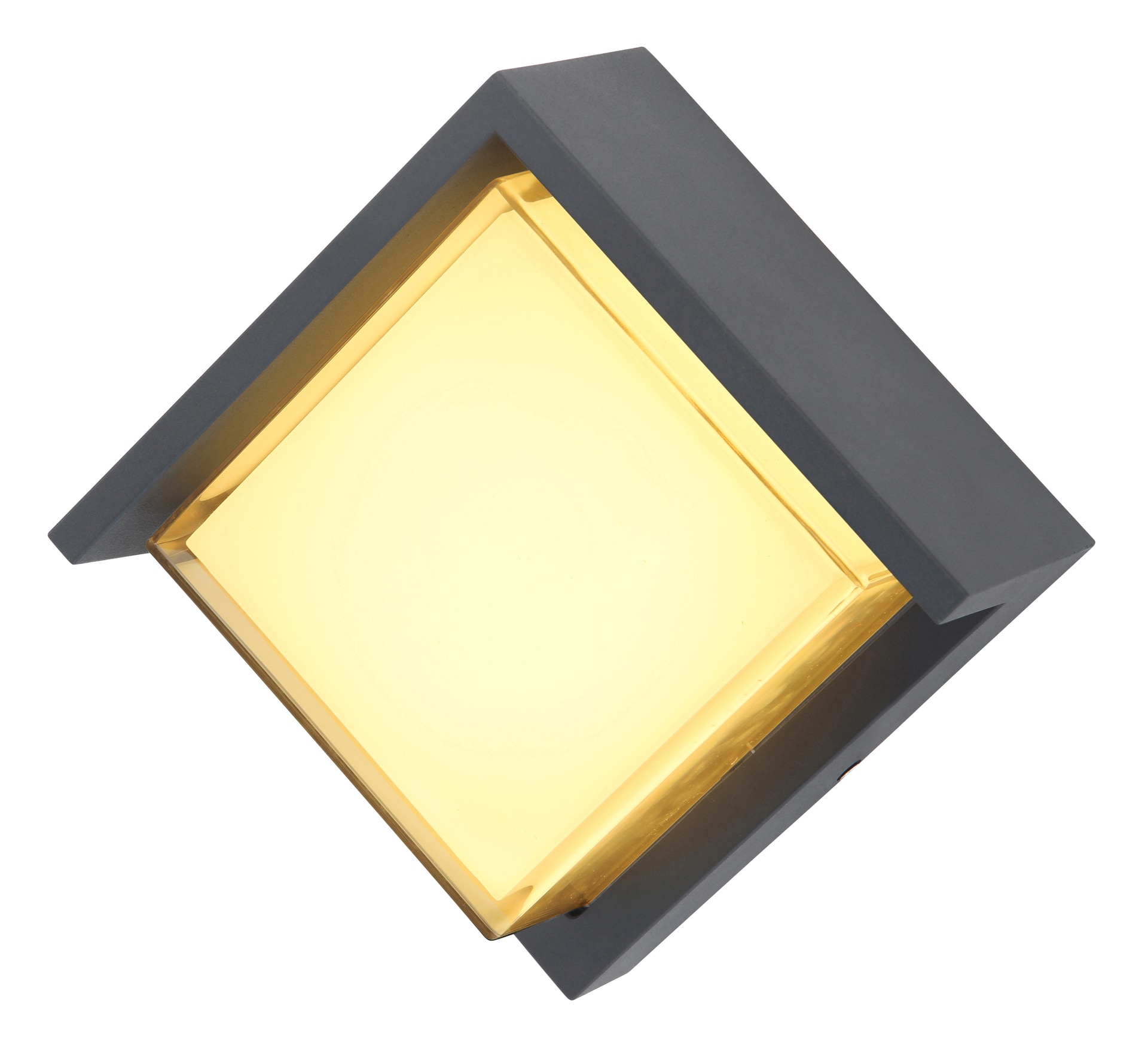 GLOBO LED Außenwandleuchte Jalla I 1-flg Anthrazit /Opalweiß 16x10cm H.16cm Metall,spritzwassergeschützt,feuchtraumgeeignet,Außen