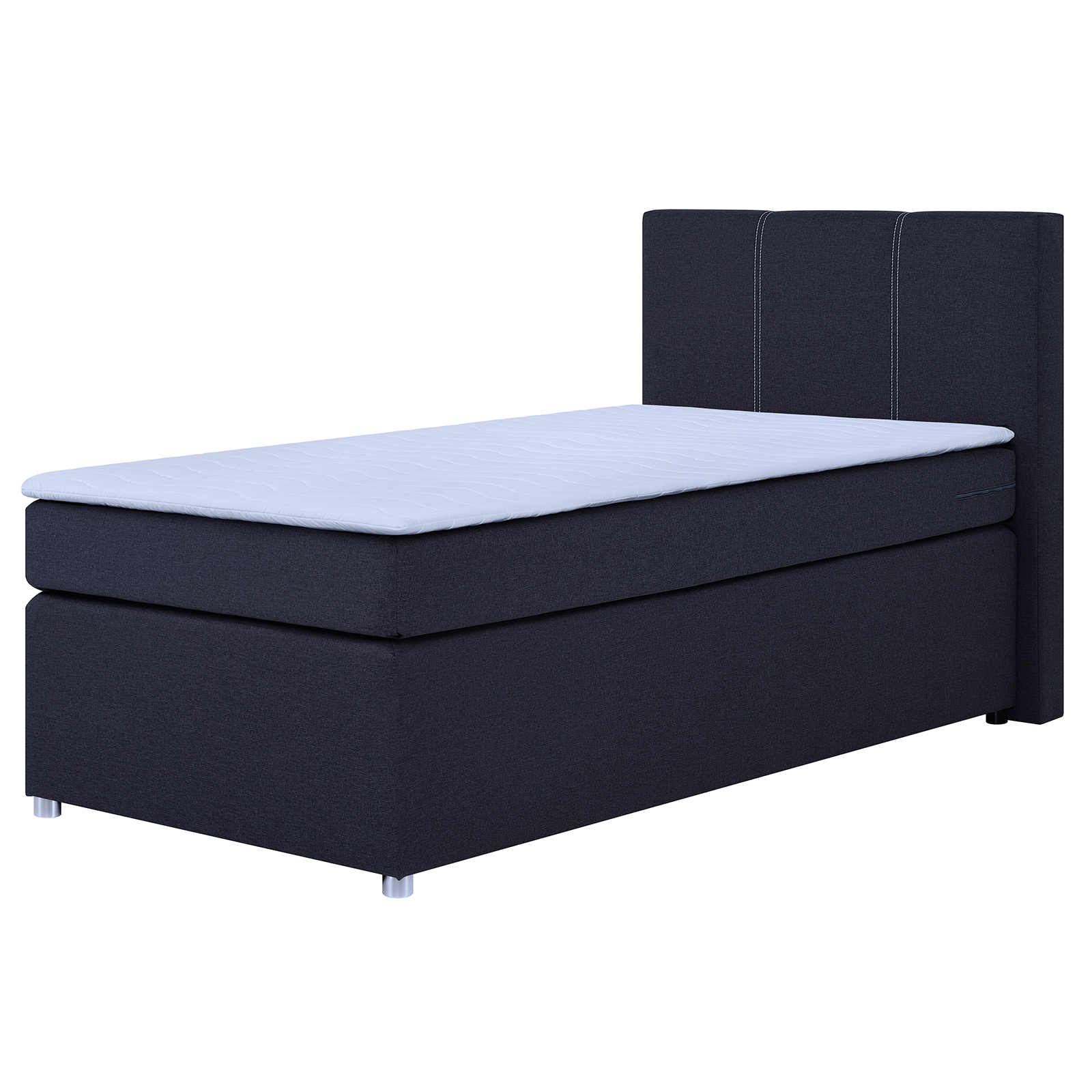Boxspringbett - grau - H3 - Bonell-Federkern - 90x200 cm