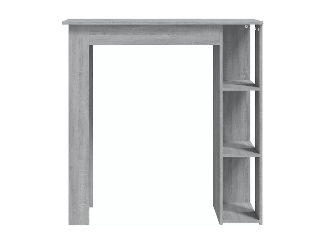 Table de bar avec étagère Sonoma gris 102x50x103,5 cm Aggloméré