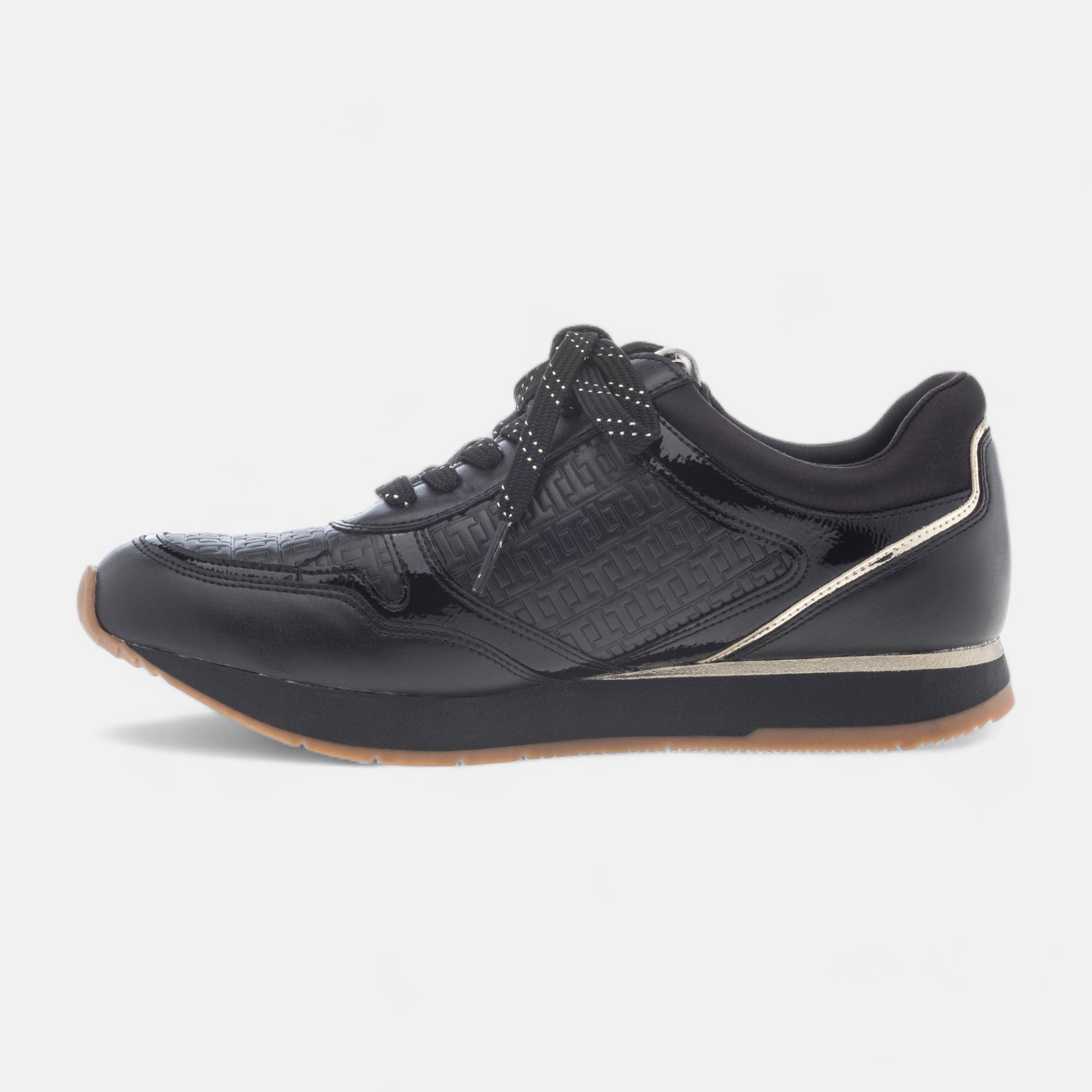 Baskets basses Femme noir vernis