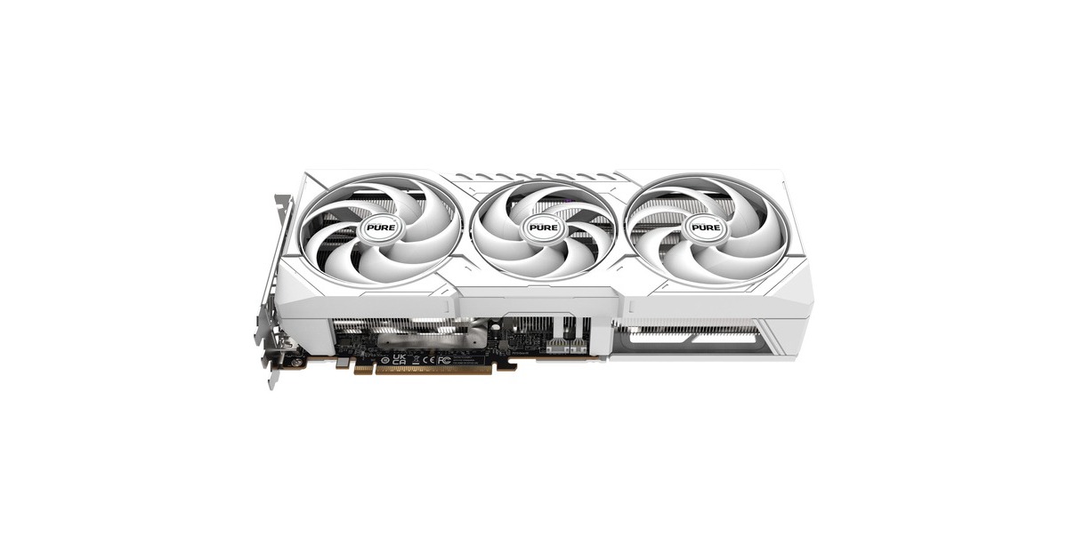 SAPPHIRERadeon RX 9070 Pure OC grafische kaart  (Wit, 2x DisplayPort, 2x HDMI, RDNA4)