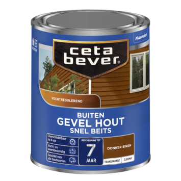 CetaBever Snelbeits Gevel & Kozijn zijdemat transparant donker eiken 750 ml