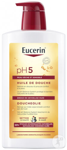 Eucerin pH5 Huile De Douche Peau Sèche Et Sensible Flacon Pompe 1000ml